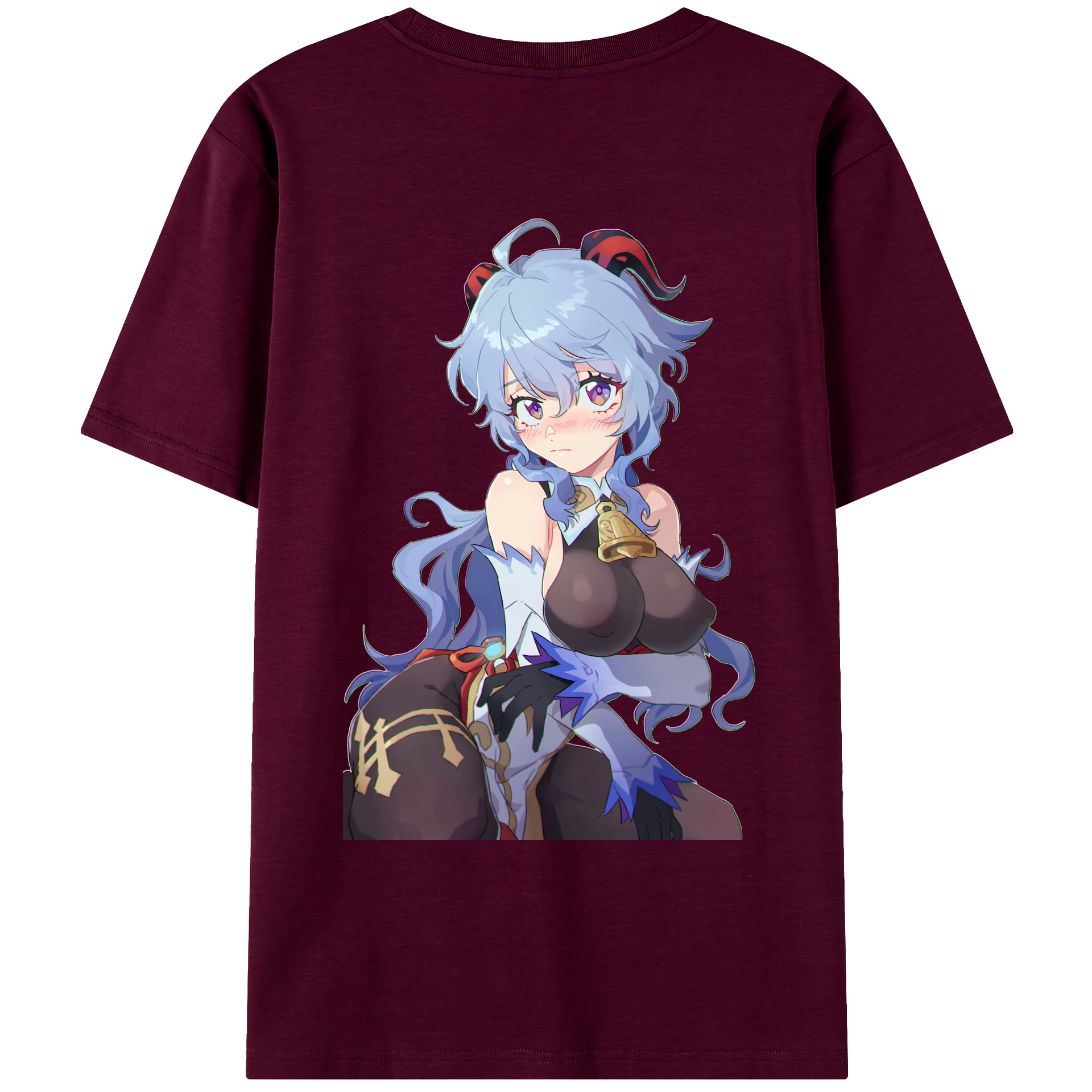 げんし神 甘雨 かんう genshin Ganyu レディース半袖Tシャツ(バックプリント)